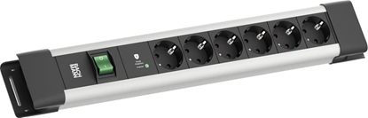 Attēls no Bachmann CONNECTUS 6xCEE7/3, 1xSPD-Plus 1xSchalter 2,0m CEE7/7 Grau