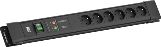 Picture of Bachmann CONNECTUS 6xUTE, 1xGVS 1xSchalter 2,0m CEE7/7 Schwarz