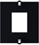 Attēls no Bachmann custom module frame 1x keystone with metal holder, black