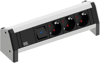Attēls no BACHMANN DESK 1xSwitch 3xCEE7/3