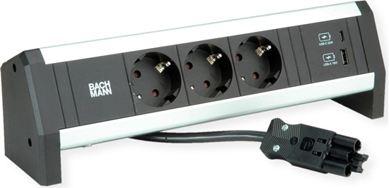 Picture of Bachmann Desk1 3x Schutzkontakt, USB-Charger, GST18 0,2m