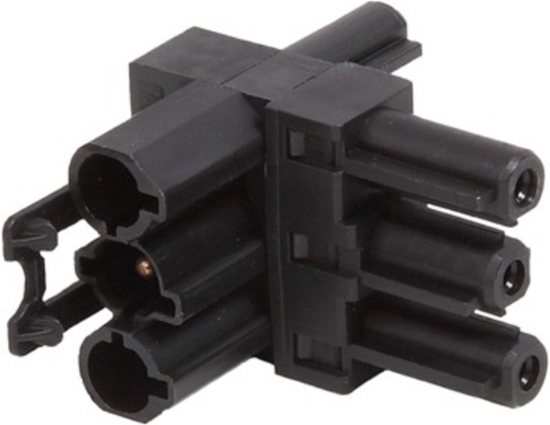 Picture of Bachmann distribution block WIELAND GST18 1xIn/2xOut, with mounting option, 5 m, black