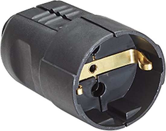 Picture of Bachmann earthing contact coupling, black unbreakable mountable