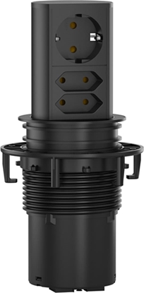 Attēls no Bachmann ELEVATOR 1x CEE 7/7 2x Euro, black, 2 m