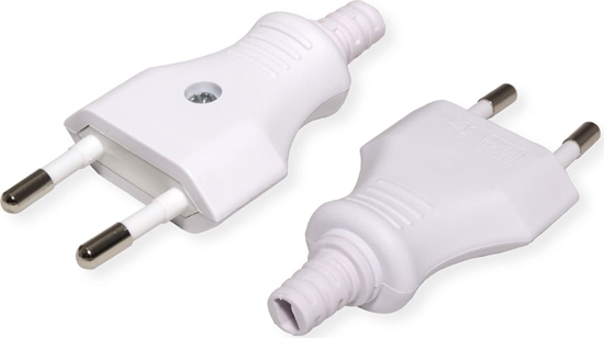 Picture of Bachmann Euro flat plug 2.5A/250VAC, mounting, white