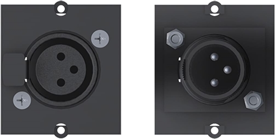 Picture of Bachmann frame XLR 3-pin socket, Screw terminal 3-pin cover cap