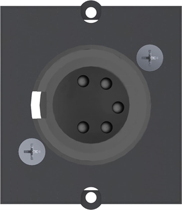 Attēls no Bachmann frame XLR 5-pin socket , Screw connection 5-pole