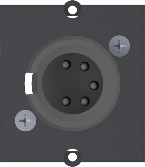 Picture of Bachmann frame XLR 5-pin socket , Screw connection 5-pole