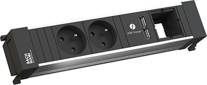 Attēls no Bachmann POWER FRAME 2xUTE 1xUSB 1xCM power 0.2m GST18