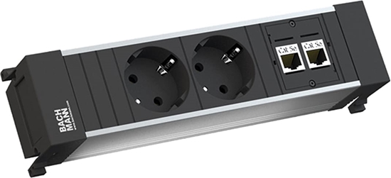 Picture of Bachmann POWER FRAME Small 2x earthing contact 2x CAT5e