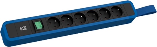 Picture of Bachmann PRIMO 2 6xUTE 1xswitch with loop 2.0m CEE7/7 RAL5010