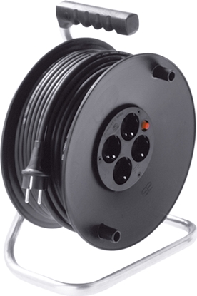 Picture of Bachmann Schutzkontakt-Aufrollkabeltrommel 4fach 230VAC, 25 m