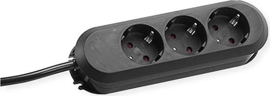 Picture of Bachmann SMART socket strip 3x earthing contact, black, 3 m