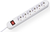 Picture of Bachmann SMART socket strip 6x earthing contact, switch, white, 1.5 m