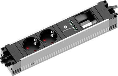 Picture of Bachmann STEP ALU 2xCEE7/3 1xCM 1xUSB Charger GST18