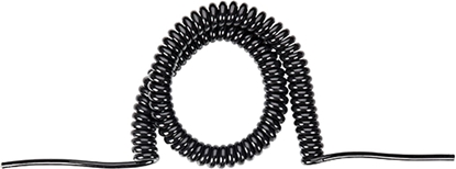 Изображение Bachmann Wendelleitung 1,5m-6m sw 0,2m gerade, H05VV-F 3G1,5mm². beidseit.geschnitten