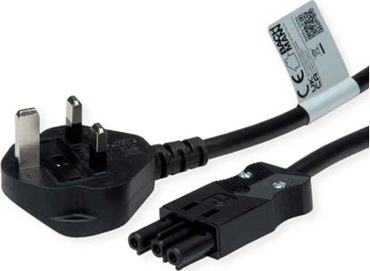 Изображение Bachmann Zuleitung H05VV-F 3G 1,5mm² 5m, Schwarz, UK-Stecker 13A Install.kupplung