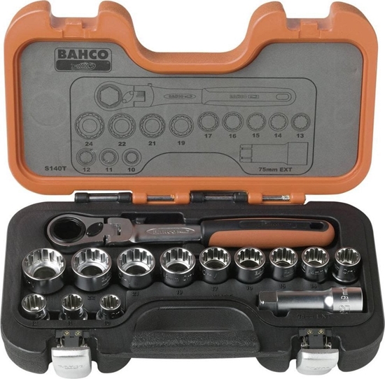 Picture of Bahco Terkls lanksia, pasukama galvute ir galvui 10-24mm rinkinys, 14 vnt.