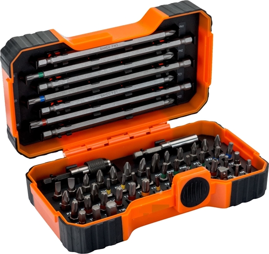 Picture of Bahco Zestaw bitów 54 szt. szecioktne, paskie, Phillips, Pozidriv, Robertson, TORX z otworem, kolorowe TORX BAHCO