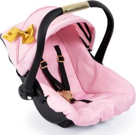 Picture of Bayer Fotelik samochodowy dla lalki róowy ze zot kokard