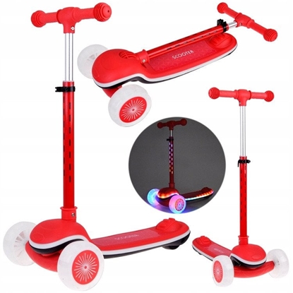 Picture of Balansowa hulajnoga SCOOTER 3-koowa KOLOROWE WIATEKA i MUZYKA SP0812