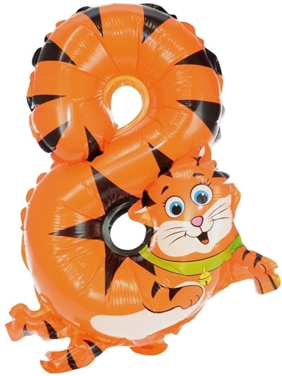 Picture of Balon foliowy cyferka 8 zwierztko