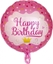 Attēls no Balon foliowy Happy Birthday róowy