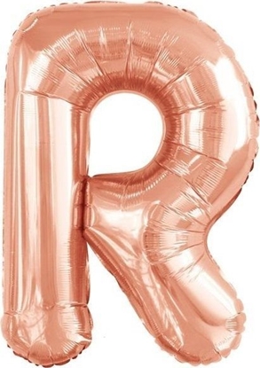 Attēls no Balon foliowy litera R róowe zoto 60,5x86cm