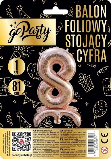 Picture of Balon foliowy stojcy 8 rose gold 81cm