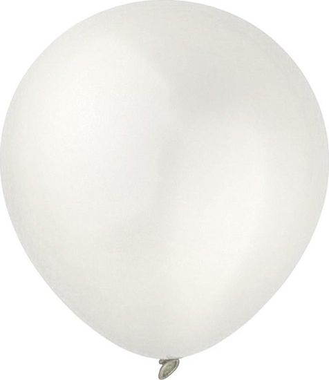 Picture of Balony Decomex metallic Pearl White 100szt