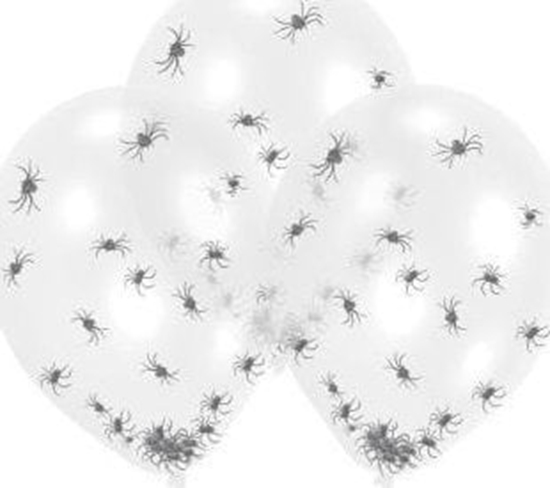 Picture of Balony lateksowe Clear Spider Filled 27,5cm 6szt