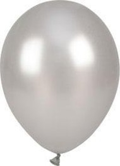Picture of Balony metalizowane srebrne 25cm 100szt