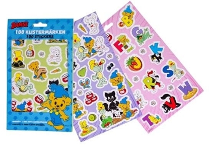 Attēls no BAMSE Stickers set w/100 stickers, paper pack