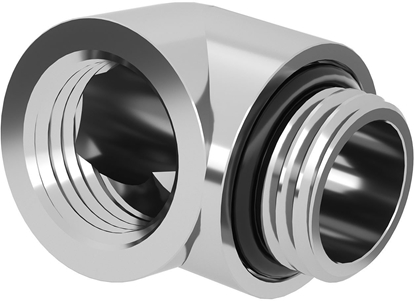 Picture of Barrow Dazzle Adapter 90 Grad G1/4 Zoll AG auf G1/4 Zoll IG - silber