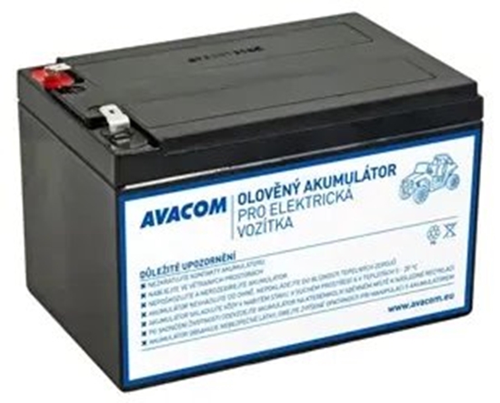 Picture of Bateria Avacom AVACOM Náhradní baterie (akumulator kwasowo-oowiowy) 12V 12Ah do wózka Peg Pérego F2