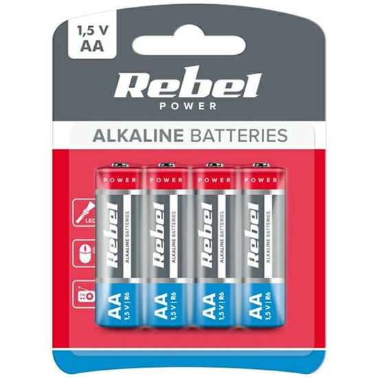 Picture of Baterie alkaliczne REBEL LR6 4szt BAT0061B