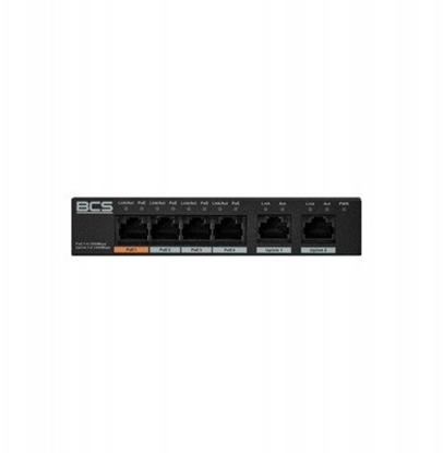 Attēls no BCS-L-SP04G02G(2) BCS Switch 4x PoE, 2x RJ45 Gigabit