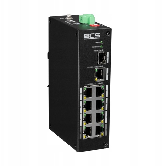 Picture of BCS-L-SP0801G-1SFP(2) BCS Switch 8x PoE, 1x RJ45, 1x SFP Gigabit