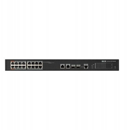 Picture of BCS-L-SP1602G-2SFP-M(2) BCS Switch zarzdzalny 16x PoE, 2x RJ45, 2x SFP Gigabit