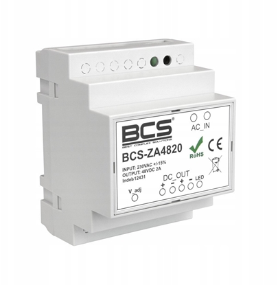 Attēls no BCS-ZA4820 Zasilacz impulsowy 48VDC 2A BCS