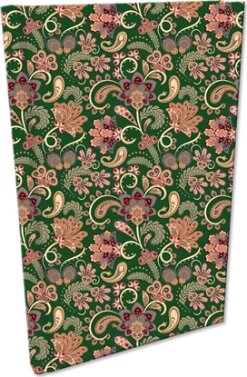 Изображение Bee-bee Notes A5 kratka Soft Touch Paisley Kwiaty green