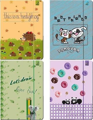 Picture of Bee-bee Teczka A4 z gumk BFF zwierzaki mix