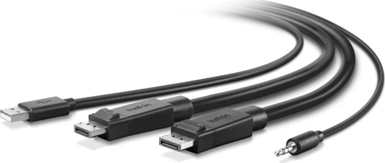 Picture of Belkin DUAL DP/USB/AUD SKVM CBL DUAL DP/USB/AUD SKVM CBL