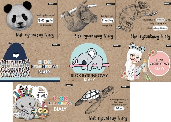 Picture of Beniamin Blok rysunkowy A4 20k biay róowy