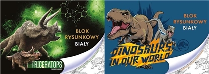 Picture of Beniamin Blok rysunkowy A4/20K biay Jurassic Park