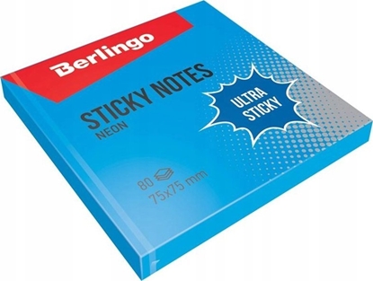 Изображение Berlingo Bloczek samoprzylepny 75x75 niebieski 80 kartek