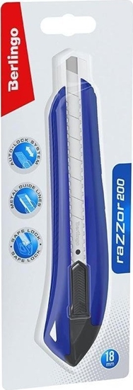 Изображение Berlingo Nó biurowy Razzor 200 18mm niebieski
