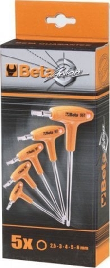 Picture of Beta Tools KOMPLET KLUCZY TRZPIEN.-KÄTOWYCH 6-KÄTNYCH,RÄKOJEÅÄ, 5SZT.