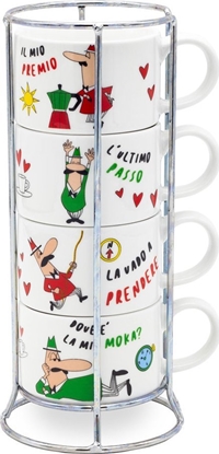 Изображение Bialetti Bialetti Italia - Zestaw 4 filianek do cappuccino na stojaku