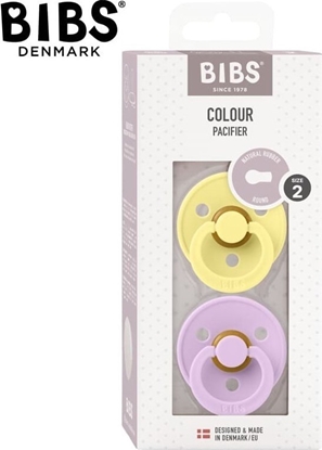 Picture of Bibs BIBS COLOUR 2-PACK SUNSHINE & VIOLET SKY M Smoczek Uspokajajcy kauczuk Hevea